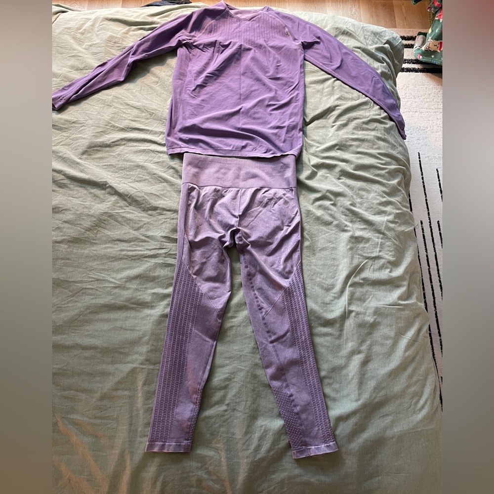 Purple Fabletics Leggings Set